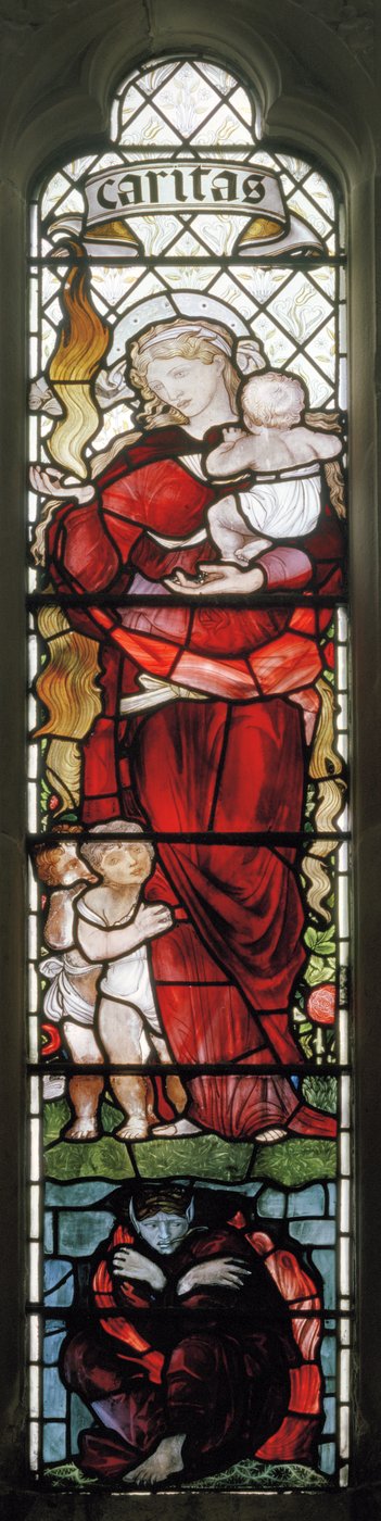 Rochdale, San Chad, Morris & Co., Edward Burne-Jones, Caridad de Edward Burne Jones